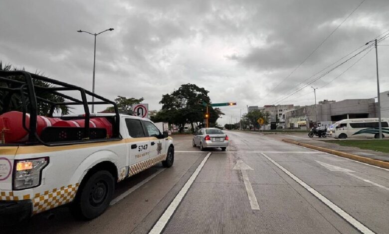 Refuerzan operativos de tránsito ante las condiciones climatológicas