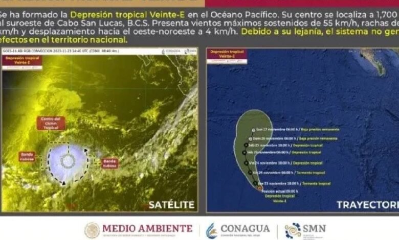 Potencial ciclón y depresión tropical rodean al territorio mexicano