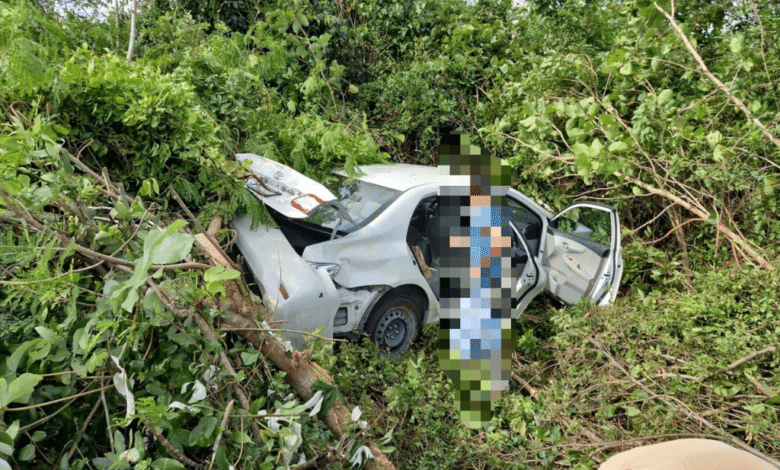 Fuerte percance vial en la Huayacán