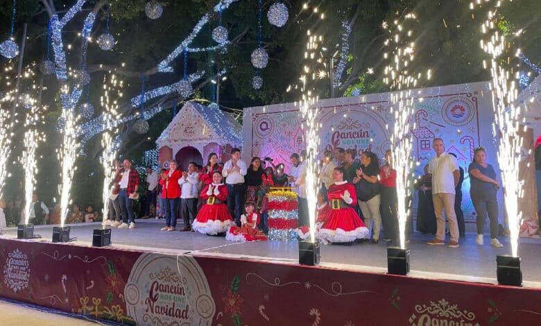 Cancún se ilumina con la magia de la Navidad: Inauguran Villa Navideña y pista de patinaje