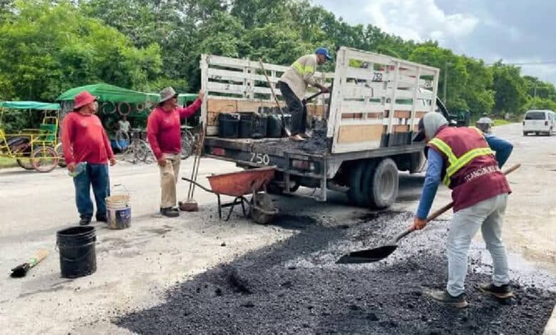 Bacheo de Cancún avanza favorablemente, más del 70%