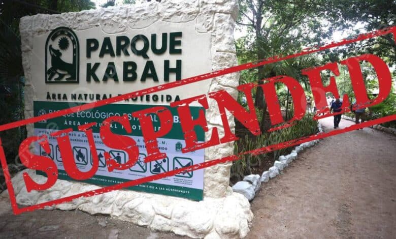 Suspenden Parque Kabah y Ombligo Verde durante la tarde de este 11 de diciembre