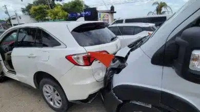 Carambola de vehículos en el boulevard Colosio