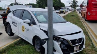 Un lesionado en choque en la Colosio