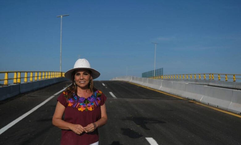 Entra en servicio espectacular y moderno puente de entrada a Chetumal, la hermosa capital: Mara Lezama