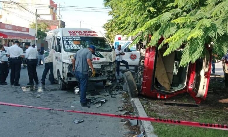 Accidente de tránsito en la Av. Niños Héroes deja 9 lesionados