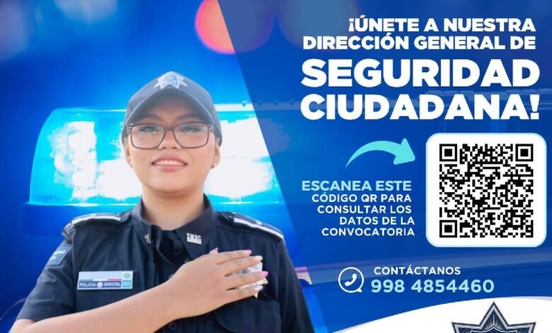 Gobierno de Isla Mujeres emite convocatoria para integrarse a la Dirección General de Seguridad Ciudadana