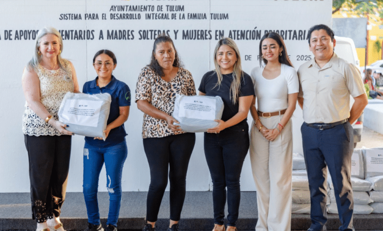 DIF-Tulum entrega apoyos alimentarios a madres solteras y mujeres en situación de vulnerabilidad