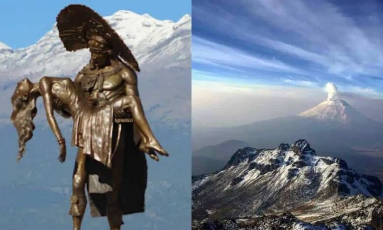 La romántica leyenda del volcán Popocatépetl y el Iztaccíhuatl