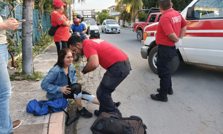 Una motociclista lesionada es el saldo de un accidente