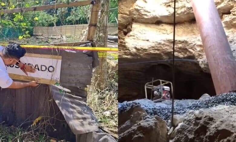 Clausuran obra en Playa Del Carmen por rellenar un cenote con concreto