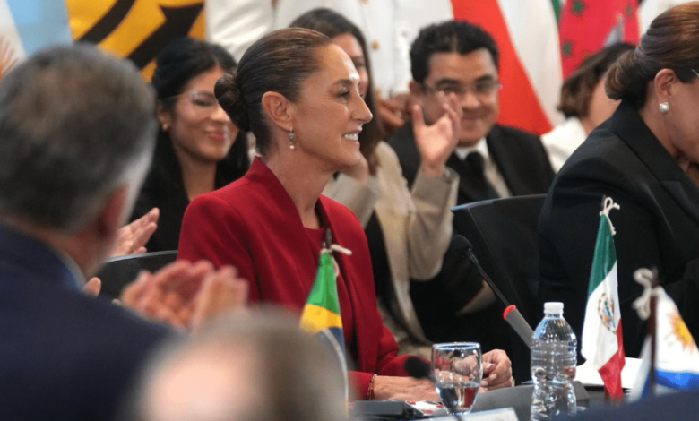 Presidenta Claudia Sheinbaum en cumbre de gobiernos