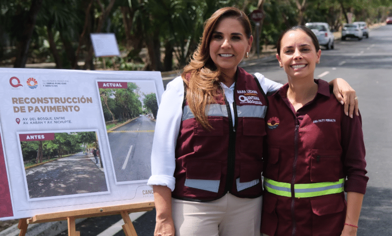 Mara Lezama y Ana Paty en la remodelación de una avenida