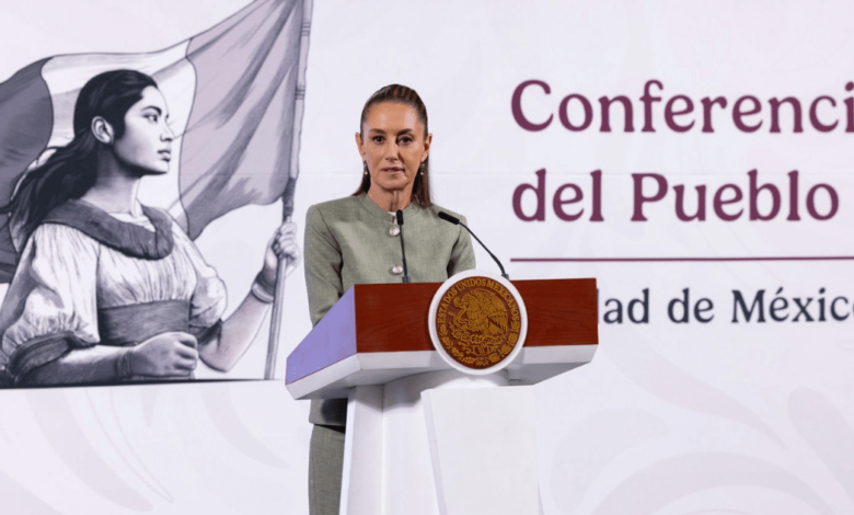 Presidenta Sheinbaum en la mañanera de hoy, 4 de abril