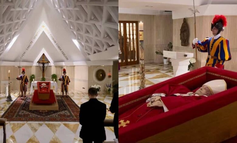 Vaticano revela primeras imágnes de ferétro del Papa Francisco